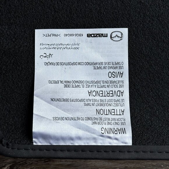 MAZDA CX-5 Floor Mats OEM 2017-Current Carpet Black Set 4 out of 4 KBG6-68G40 - Picture 7 of 8